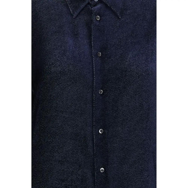 Giorgio Armani Sample Sale | Giorgio Armani Blue Silk Dress Shirt - | Designer outlet