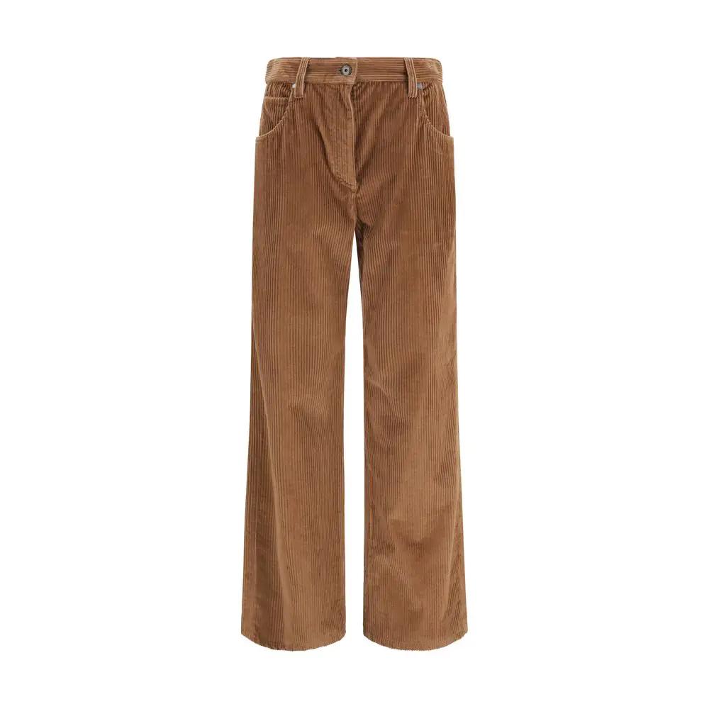 Brunello Cucinelli Sample Sale | Brunello Cucinelli Brown Cotton Casual Pants - | Designer outlet