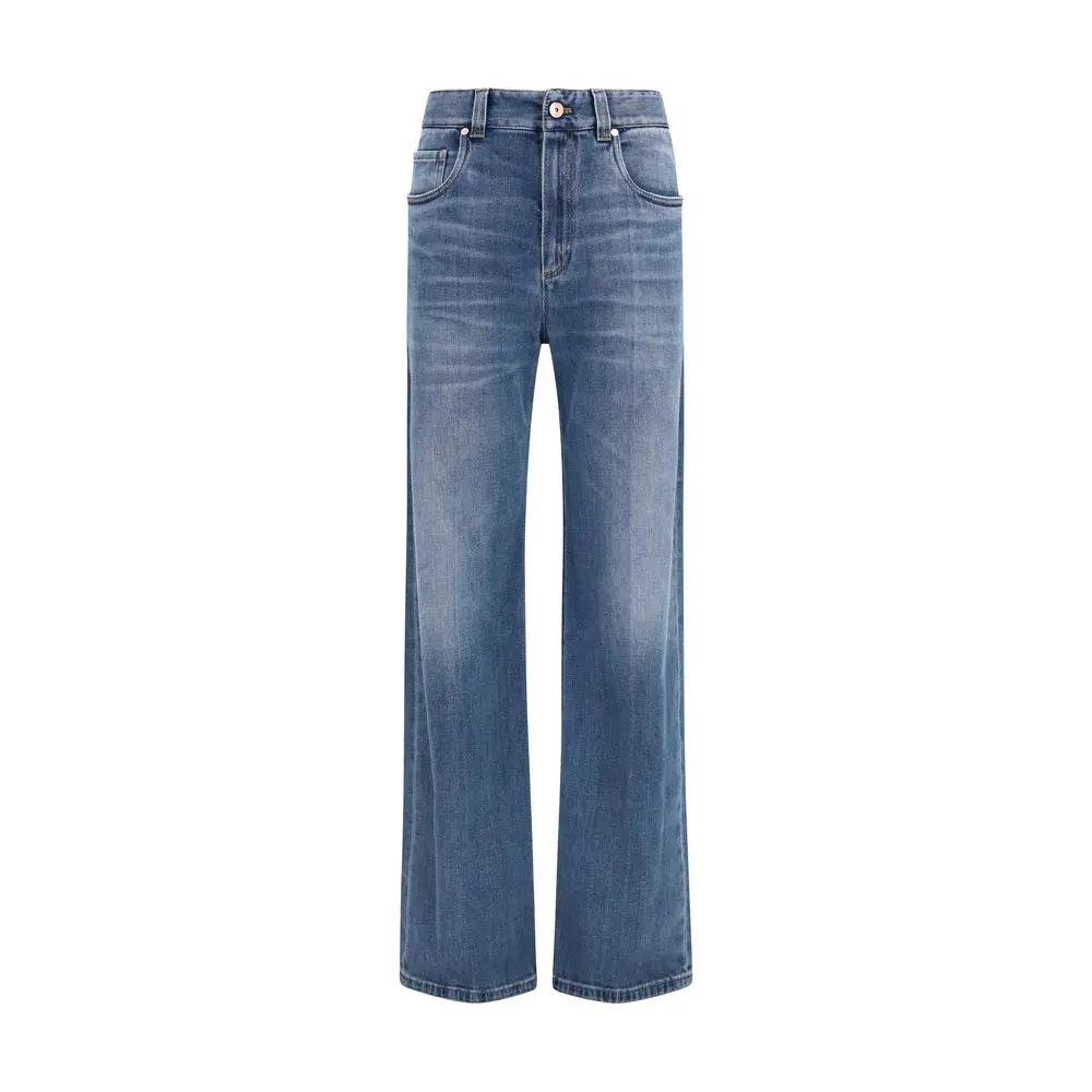 Brunello Cucinelli Sample Sale | Brunello Cucinelli Blue Cotton Relaxed Fit Jeans - | Designer outlet