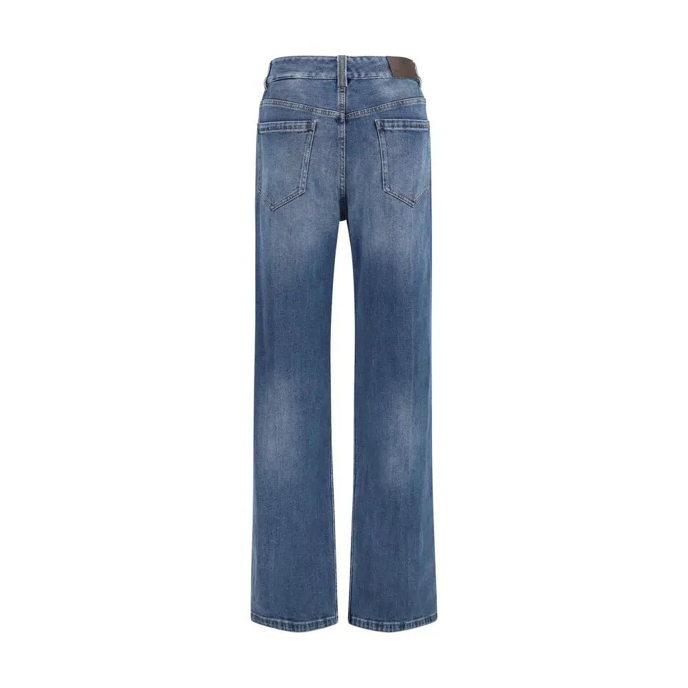 Brunello Cucinelli Sample Sale | Brunello Cucinelli Blue Cotton Relaxed Fit Jeans - | Designer outlet