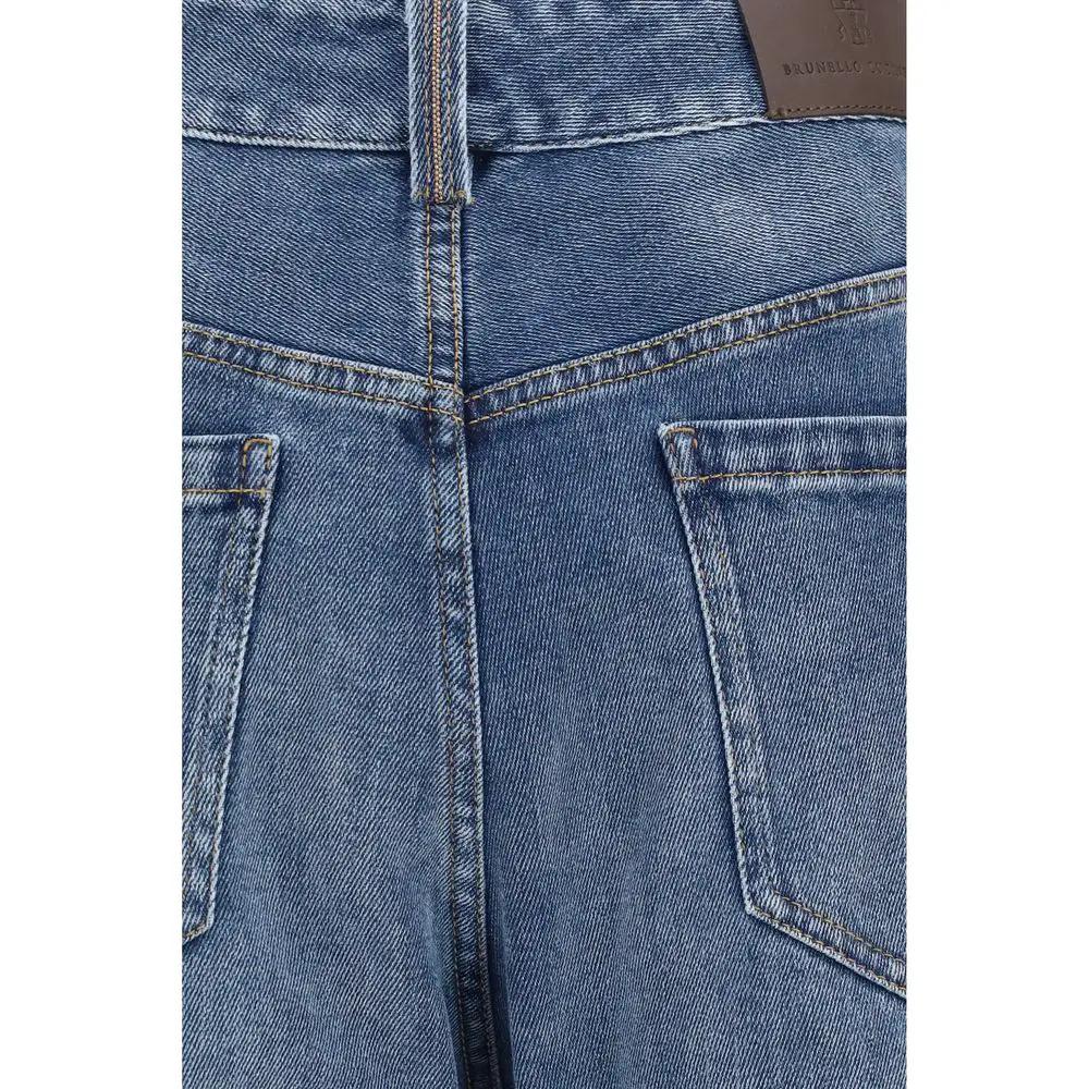 Brunello Cucinelli Sample Sale | Brunello Cucinelli Blue Cotton Relaxed Fit Jeans - | Designer outlet