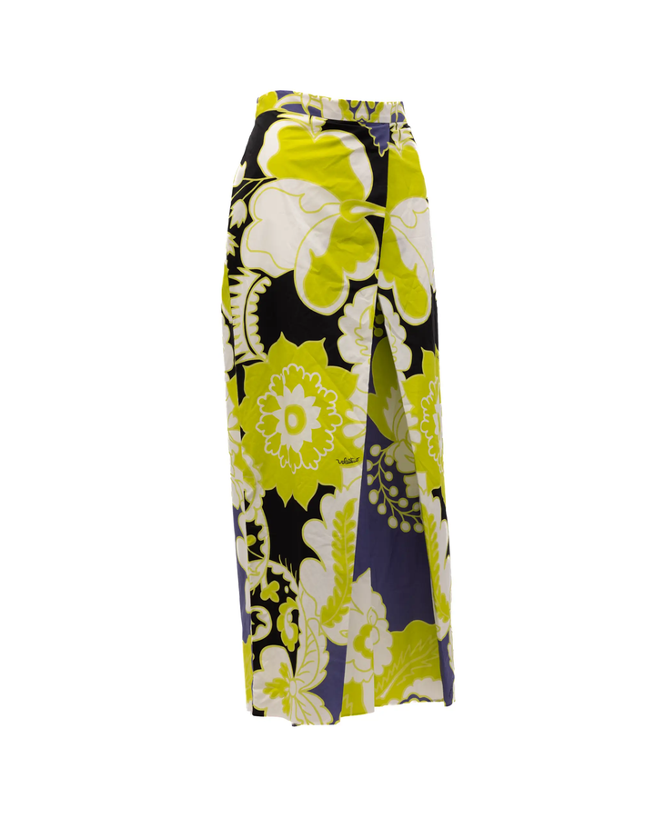 Valentino Garavani Sample Sale | Valentino Garavani Women Floral Skirt in Black, Lime Green, White Details - | Designer outlet