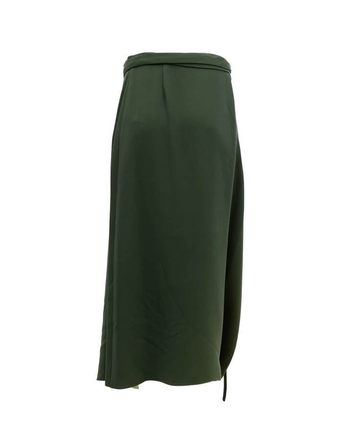 Valentino Garavani Sample Sale | Valentino Garavani Women Silk Skirt in Dark Green - | Designer outlet