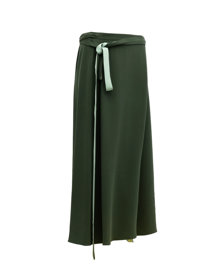 Valentino Garavani Sample Sale | Valentino Garavani Women Silk Skirt in Dark Green - | Designer outlet