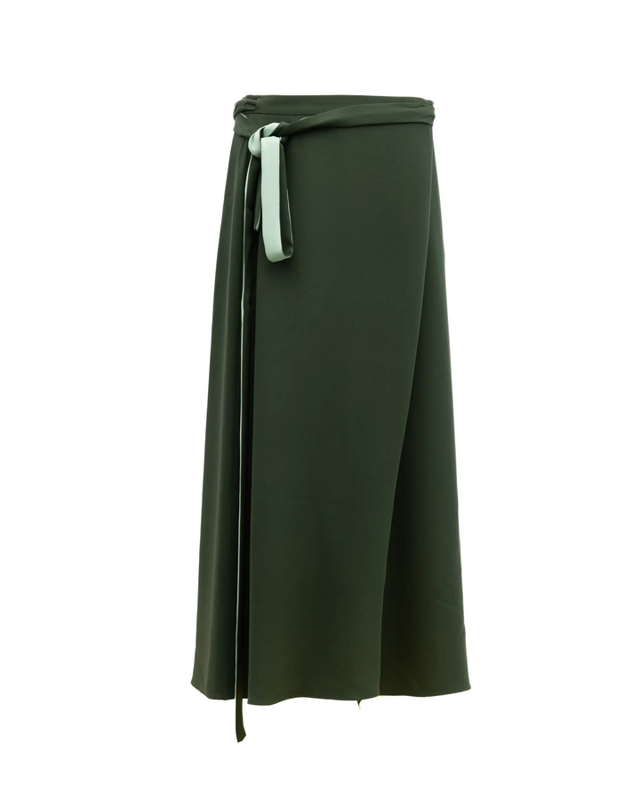 Valentino Garavani Sample Sale | Valentino Garavani Women Silk Skirt in Dark Green - | Designer outlet