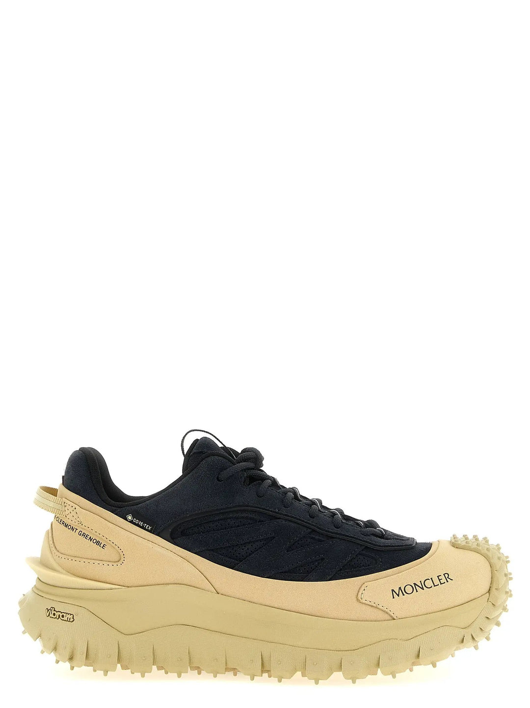Moncler Sample Sale | Moncler Blue Leather Athletic Sneakers - | Designer outlet