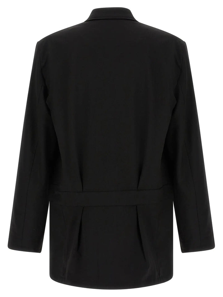Y-3 Sample Sale | Y-3 Black Wool Full-Length Jacket - | Designer outlet