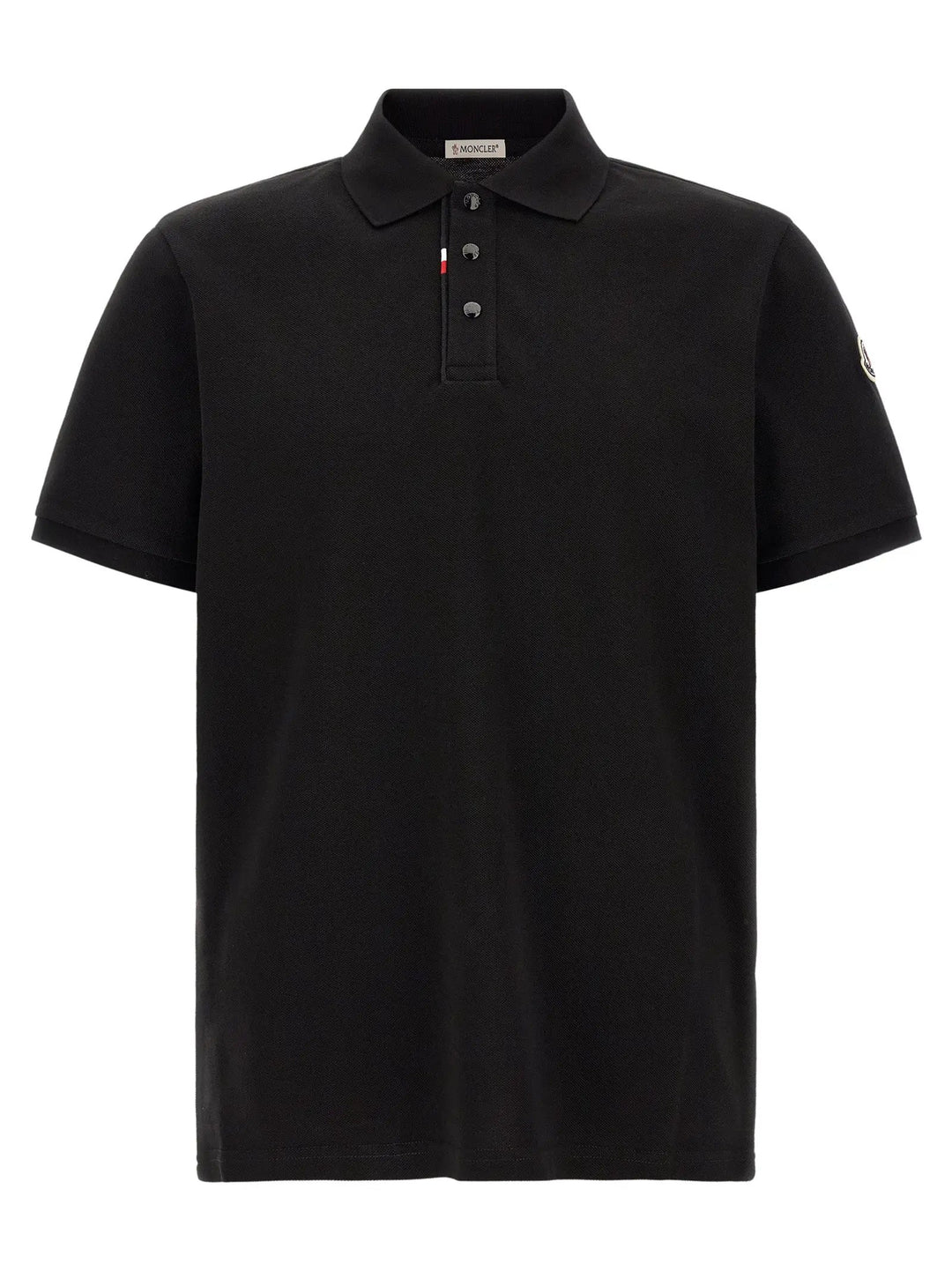 Moncler Sample Sale | Moncler Black Cotton Polo Shirt - | Designer outlet