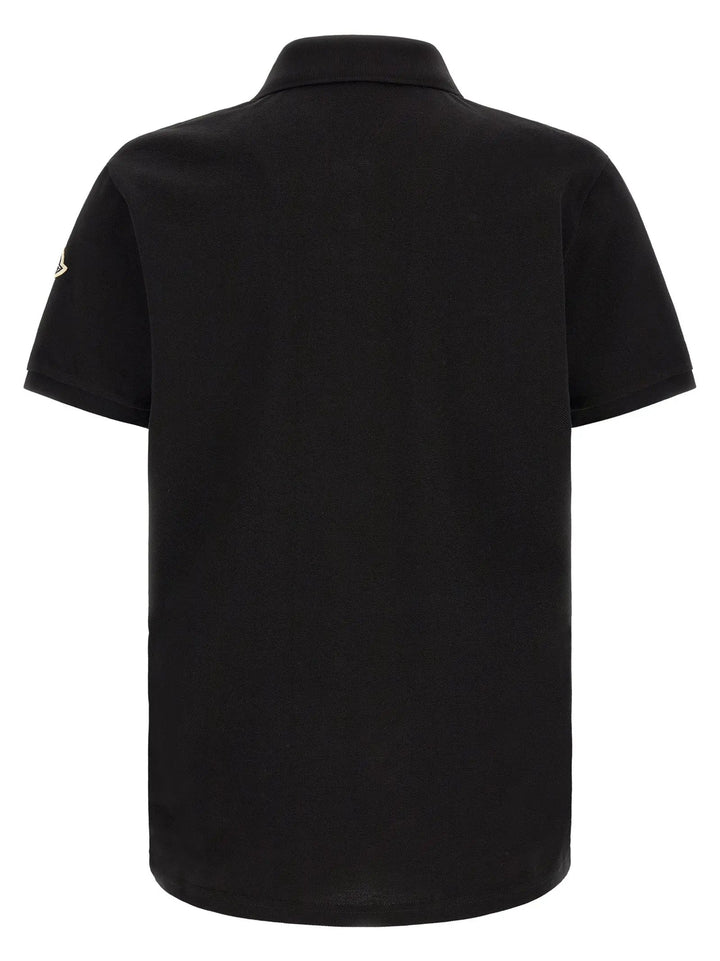 Moncler Sample Sale | Moncler Black Cotton Polo Shirt - | Designer outlet