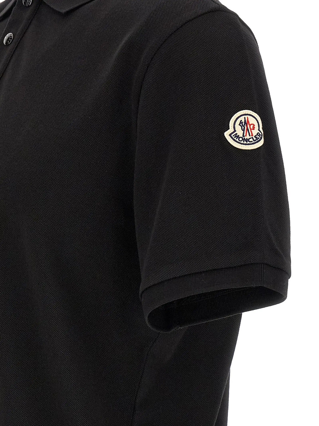 Moncler Sample Sale | Moncler Black Cotton Polo Shirt - | Designer outlet