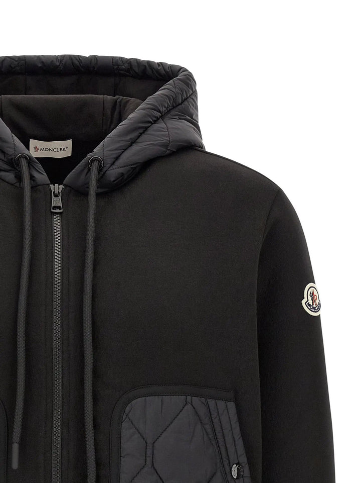 Moncler Sample Sale | Moncler Black Polyamide Cardigan - | Designer outlet