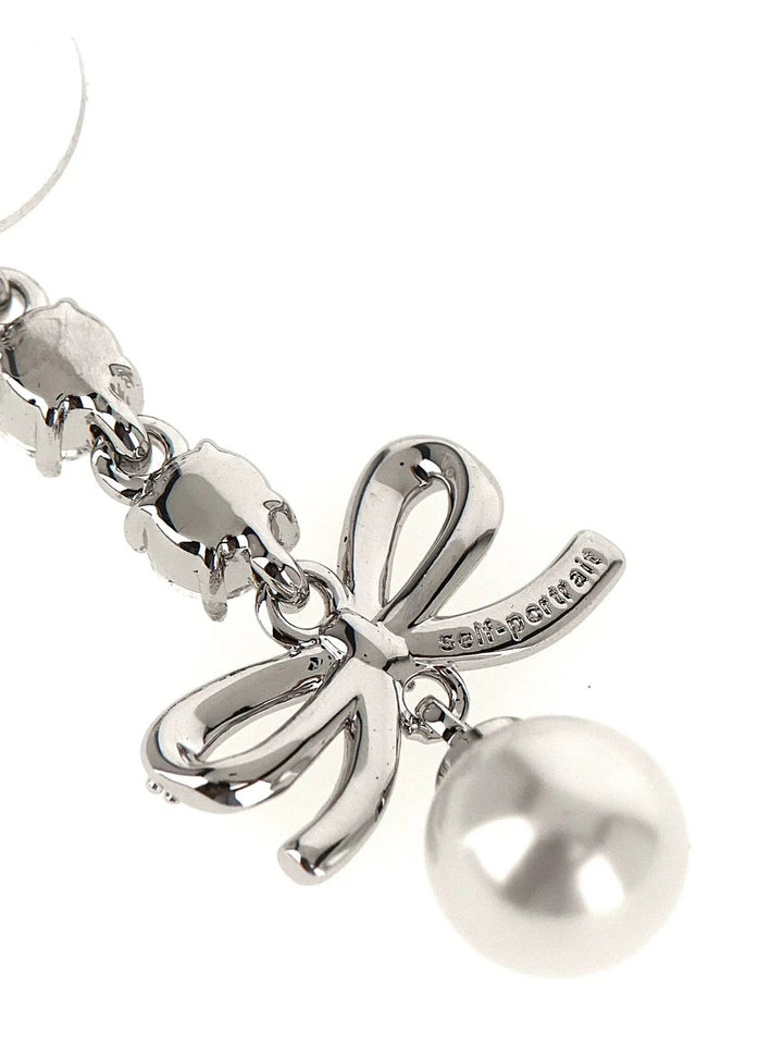 Self-Portrait Sample Sale | Self-Portrait Silver Brass Earrings - | Designer outlet