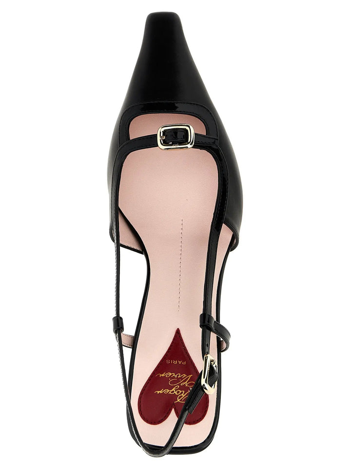 Roger Vivier Sample Sale | Roger Vivier Black Calfskin Mid Heel Pumps - | Designer outlet