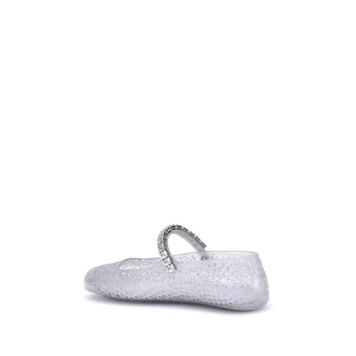 Jimmy Choo Sample Sale | Jimmy Choo White Polyurethane Ballet Flats - | Designer outlet