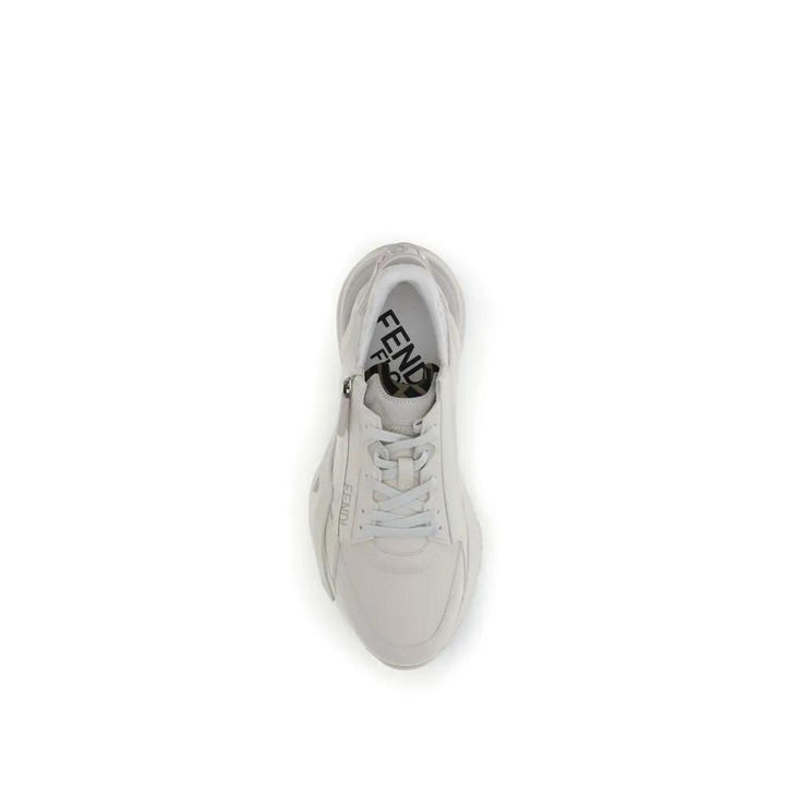 Fendi Sample Sale | Fendi White Calf Leather Bos Taurus Athletic Sneakers - | Designer outlet