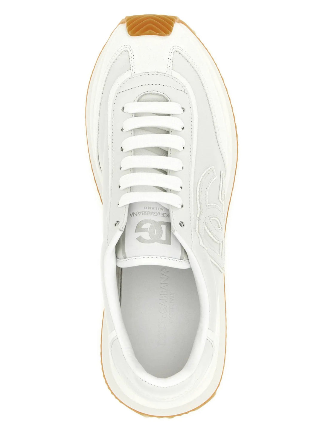 Dolce &amp; Gabbana Sample Sale | Dolce &amp; Gabbana White Calfskin Low Top Sneakers - | Designer outlet