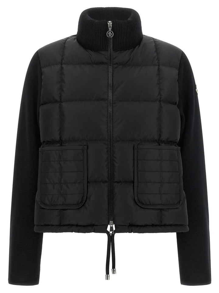 Moncler Sample Sale | Moncler Black Virgin Wool Cardigan - | Designer outlet