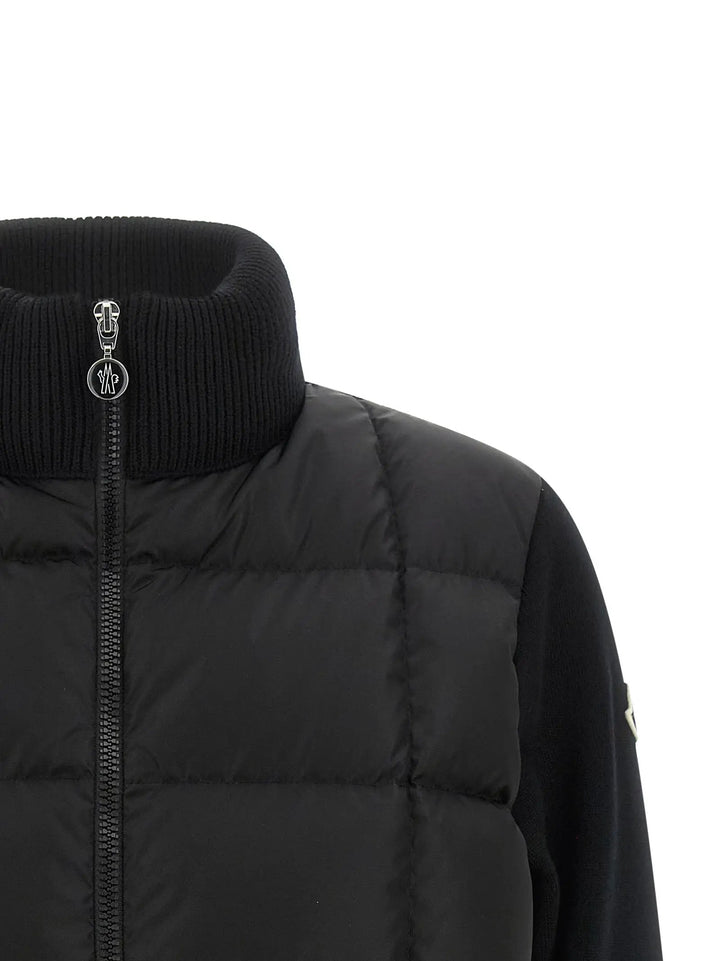 Moncler Sample Sale | Moncler Black Virgin Wool Cardigan - | Designer outlet