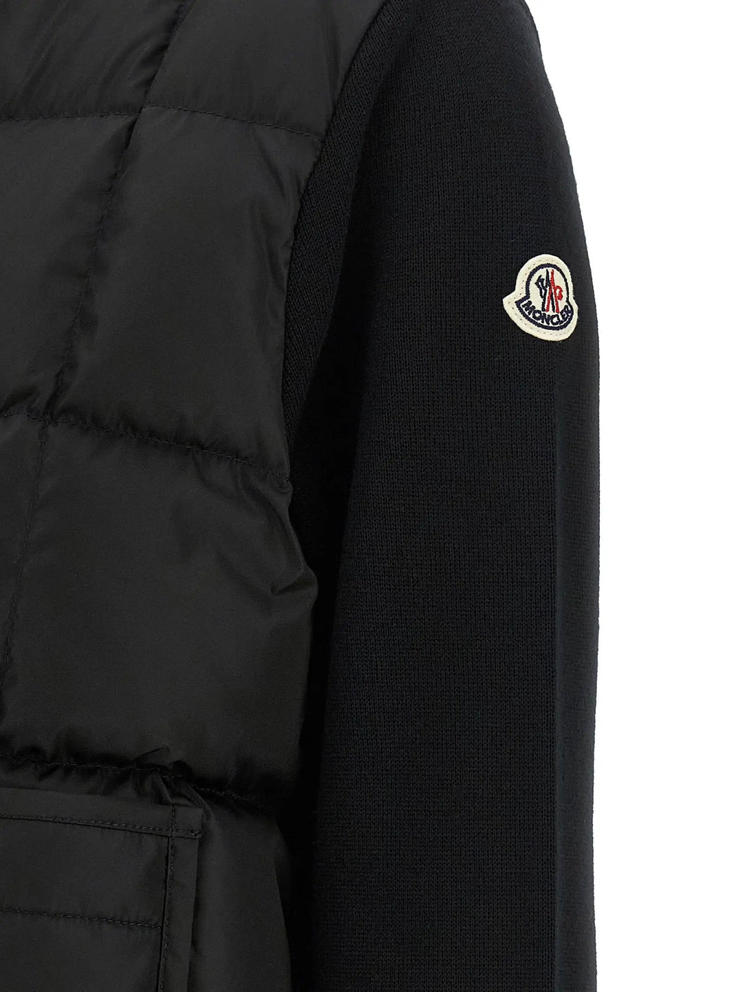 Moncler Sample Sale | Moncler Black Virgin Wool Cardigan - | Designer outlet