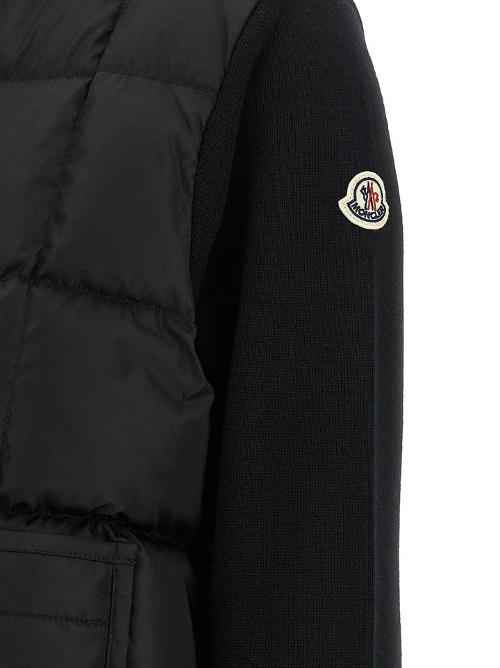 Moncler Sample Sale | Moncler Black Virgin Wool Cardigan - | Designer outlet