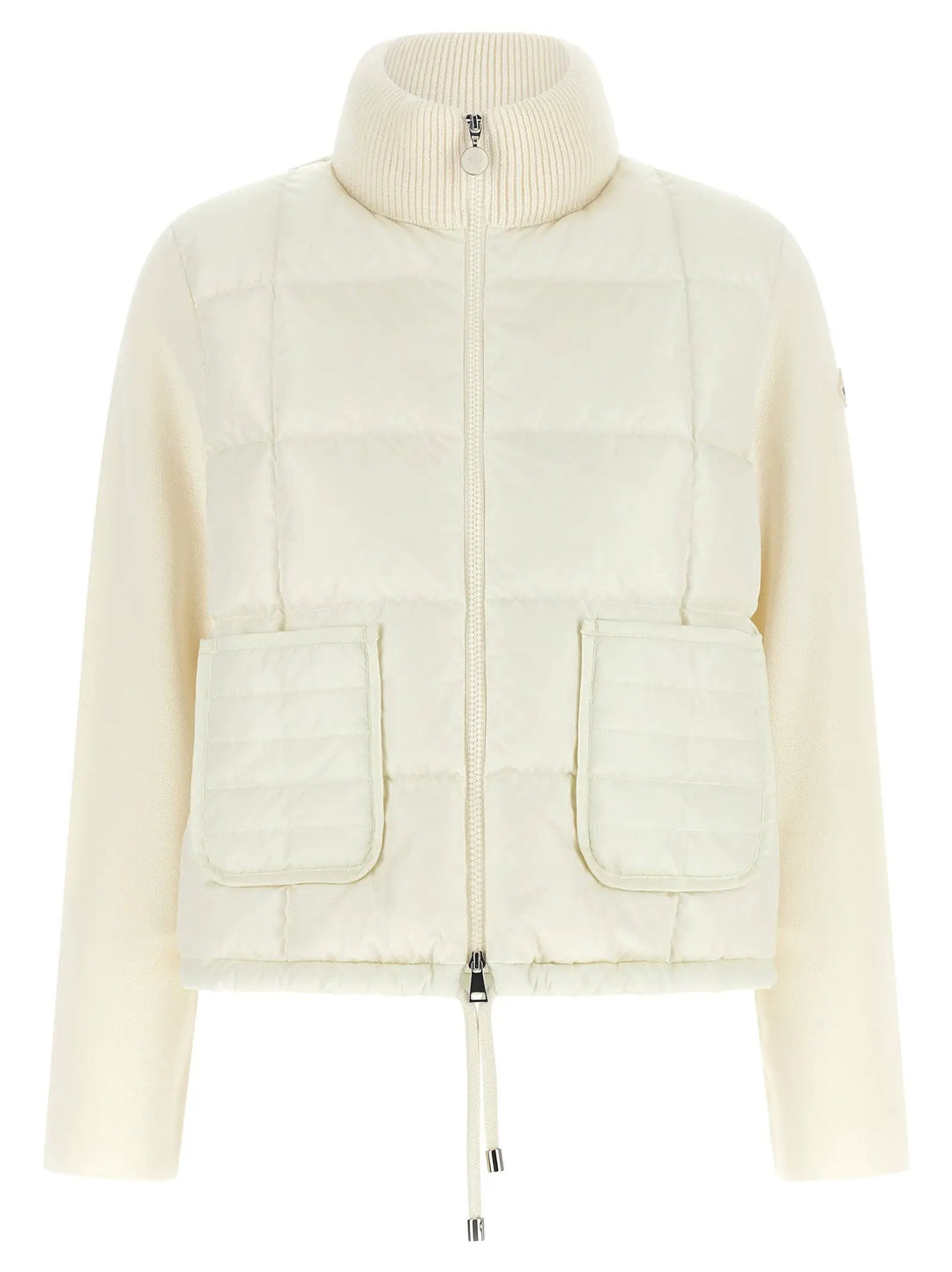 Moncler Sample Sale | Moncler White Virgin Wool Full-Length Jacket - | Designer outlet