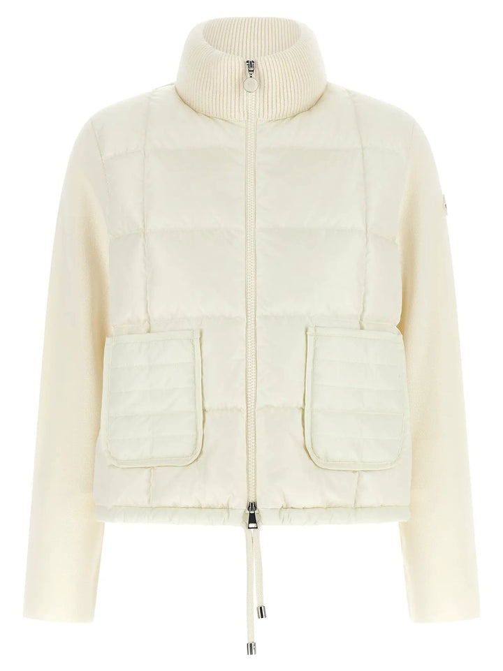 Moncler Sample Sale | Moncler White Virgin Wool Full-Length Jacket - | Designer outlet