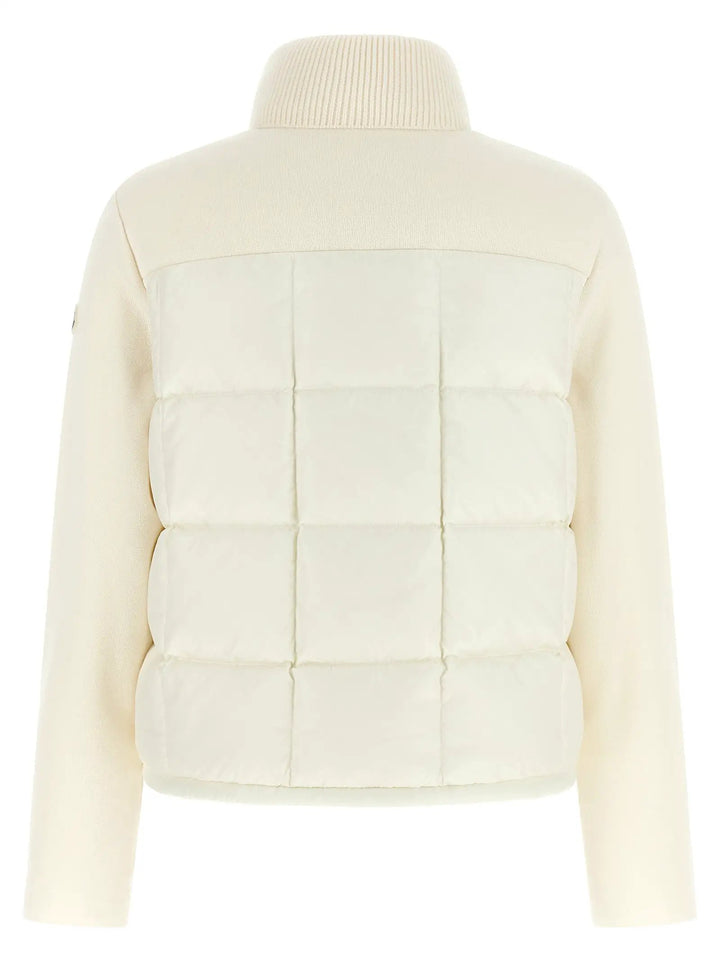 Moncler Sample Sale | Moncler White Virgin Wool Full-Length Jacket - | Designer outlet
