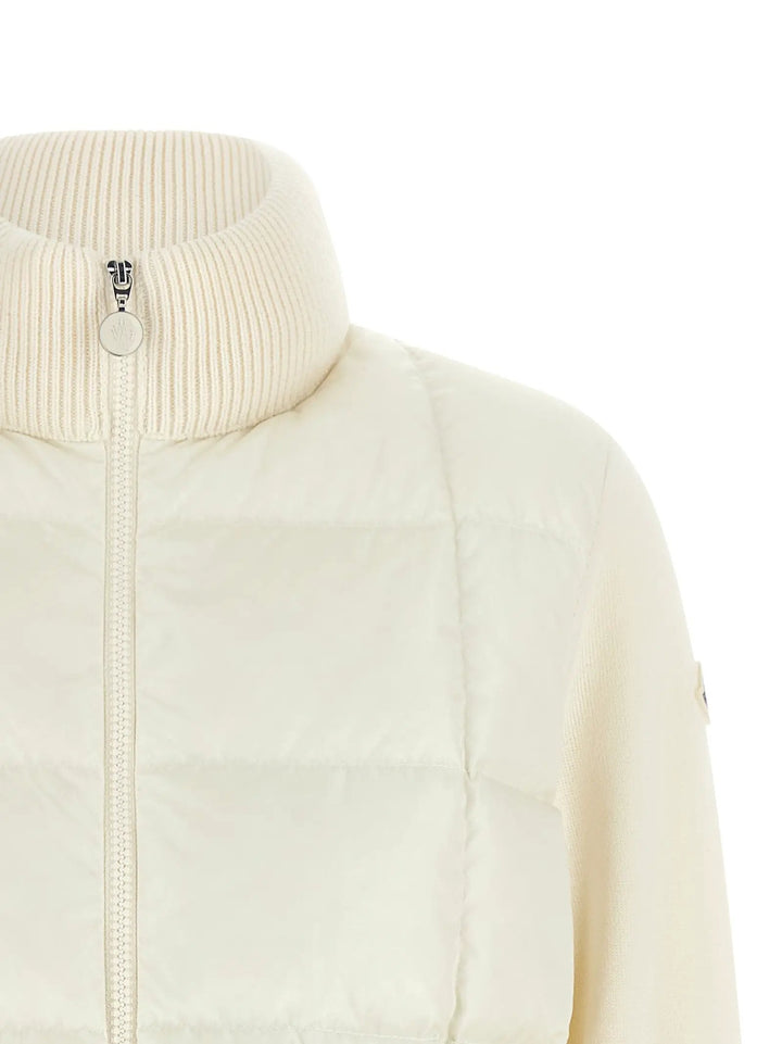Moncler Sample Sale | Moncler White Virgin Wool Full-Length Jacket - | Designer outlet