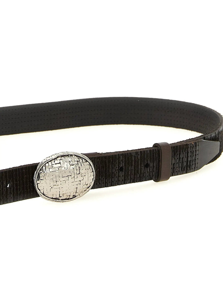 Brunello Cucinelli Sample Sale | Brunello Cucinelli Brown Calfskin Regular Belt - | Designer outlet