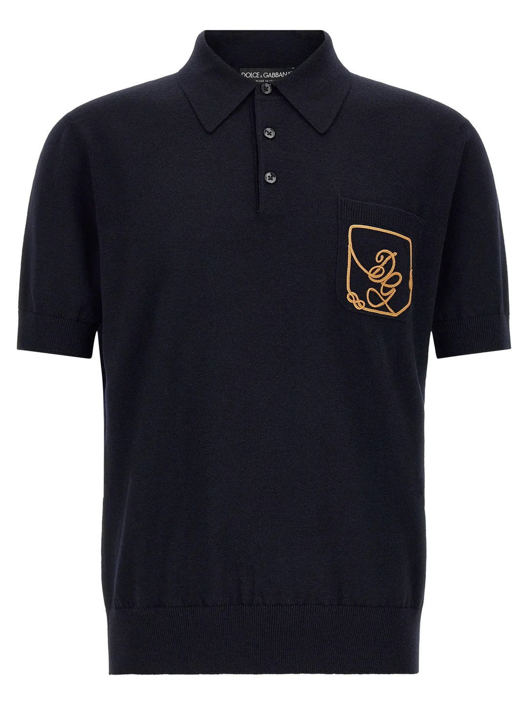 Dolce &amp; Gabbana Sample Sale | Dolce &amp; Gabbana Blue Virgin Wool Polo Shirt - | Designer outlet