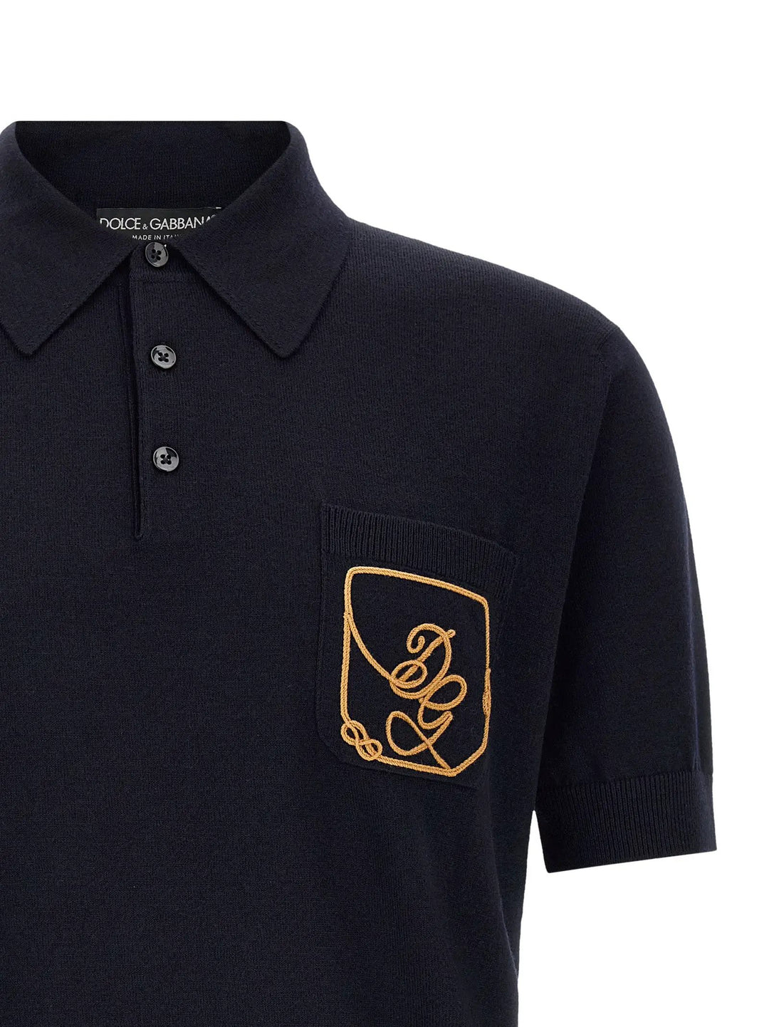 Dolce &amp; Gabbana Sample Sale | Dolce &amp; Gabbana Blue Virgin Wool Polo Shirt - | Designer outlet
