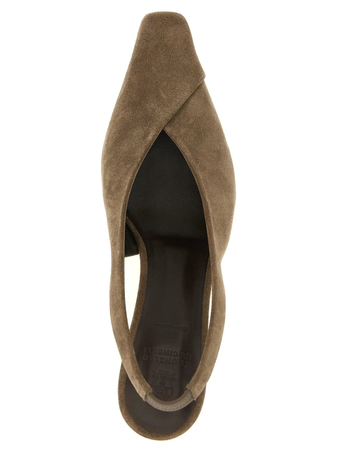 Brunello Cucinelli Sample Sale | Brunello Cucinelli Gray Calfskin Mid Heel Pumps - | Designer outlet