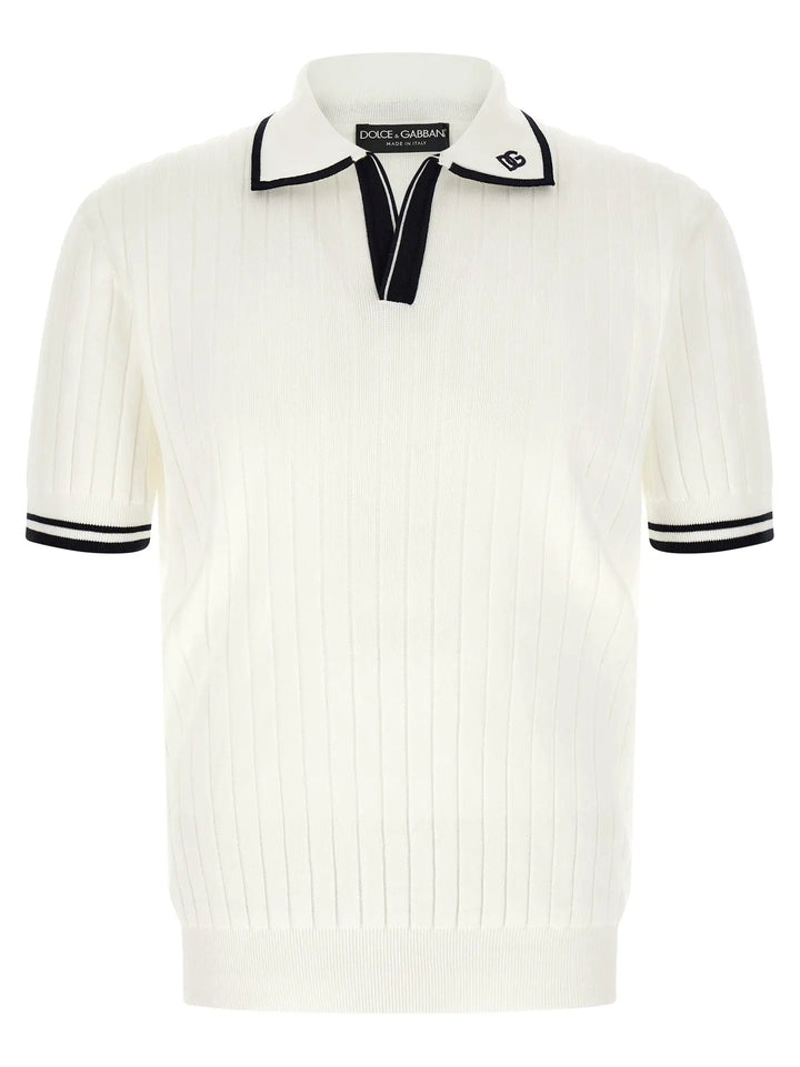 Dolce &amp; Gabbana Sample Sale | Dolce &amp; Gabbana Bicolor Cotton Polo Shirt - | Designer outlet