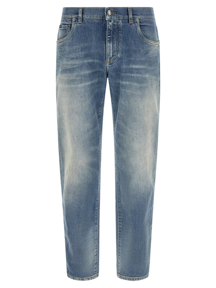 Dolce &amp; Gabbana Sample Sale | Dolce &amp; Gabbana Blue Cotton Straight-Leg Jeans - | Designer outlet