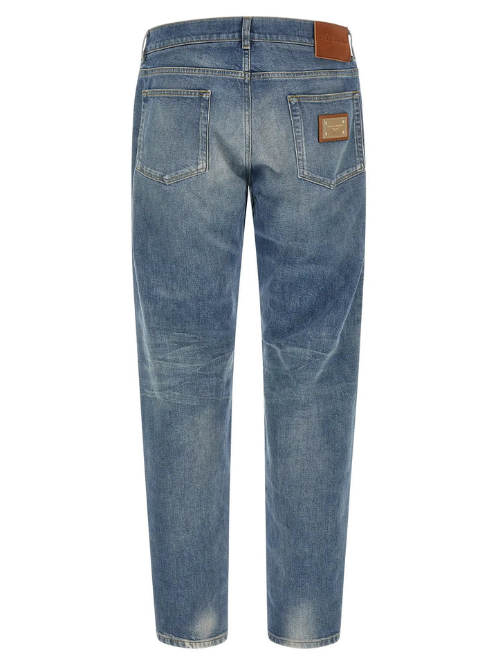 Dolce &amp; Gabbana Sample Sale | Dolce &amp; Gabbana Blue Cotton Straight-Leg Jeans - | Designer outlet