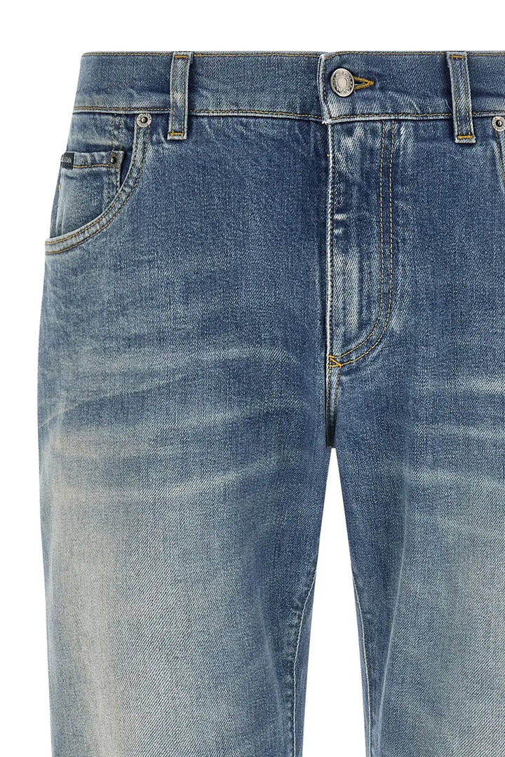 Dolce &amp; Gabbana Sample Sale | Dolce &amp; Gabbana Blue Cotton Straight-Leg Jeans - | Designer outlet