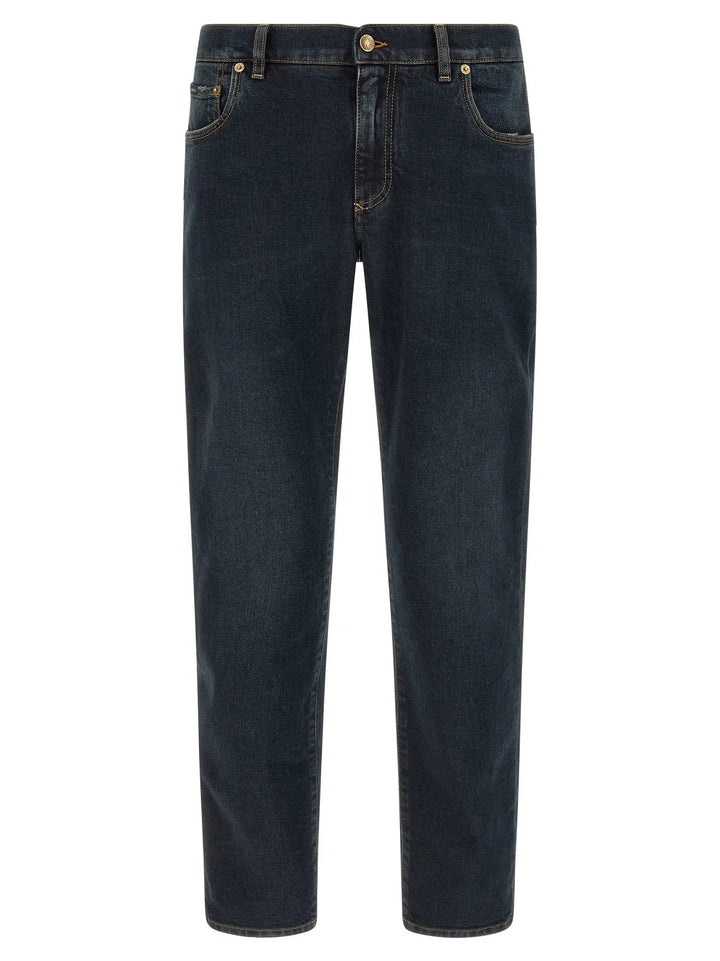Dolce &amp; Gabbana Sample Sale | Dolce &amp; Gabbana Blue Cotton Skinny Jeans - | Designer outlet