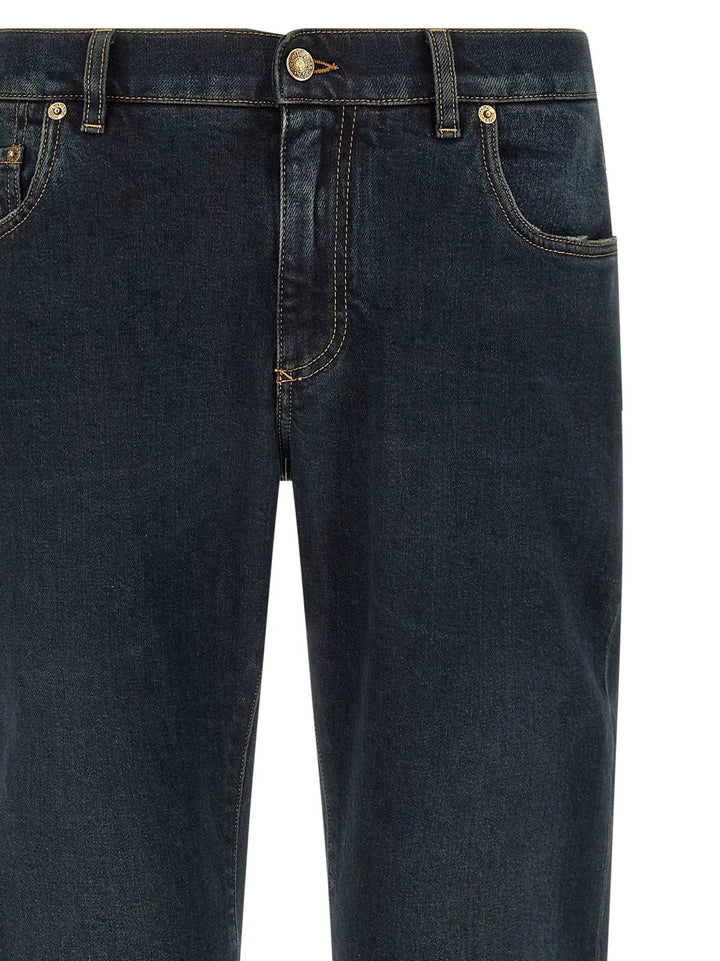 Dolce &amp; Gabbana Sample Sale | Dolce &amp; Gabbana Blue Cotton Skinny Jeans - | Designer outlet