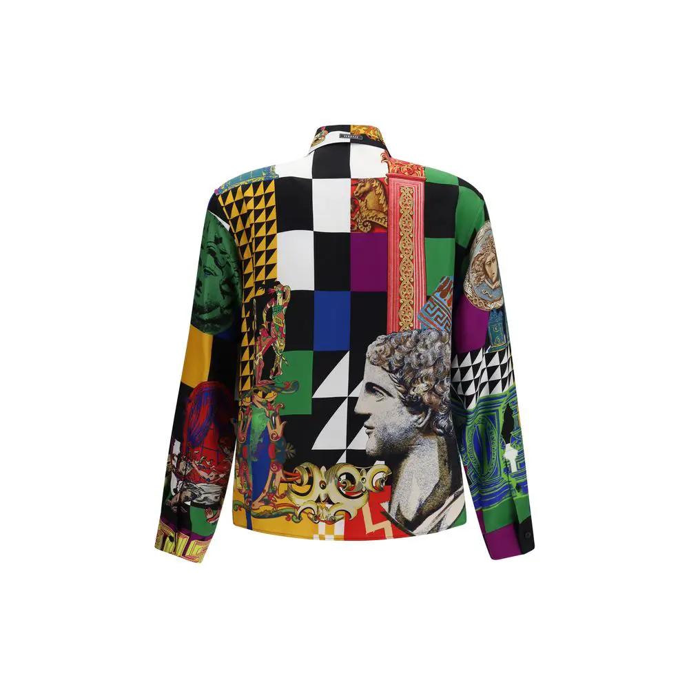 Versace Sample Sale | Versace Multicolor Silk Pattern Shirt - | Designer outlet