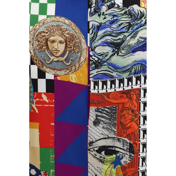 Versace Sample Sale | Versace Multicolor Silk Pattern Shirt - | Designer outlet