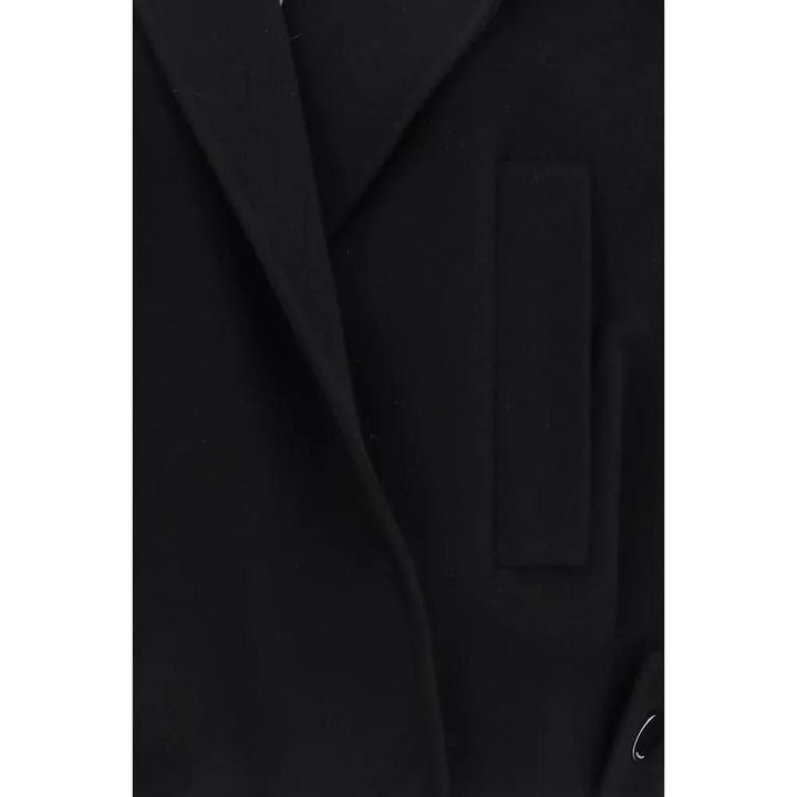 Max Mara Sample Sale | Max Mara Black Wool Oves Aries Full-Length Jacket - | Designer outlet
