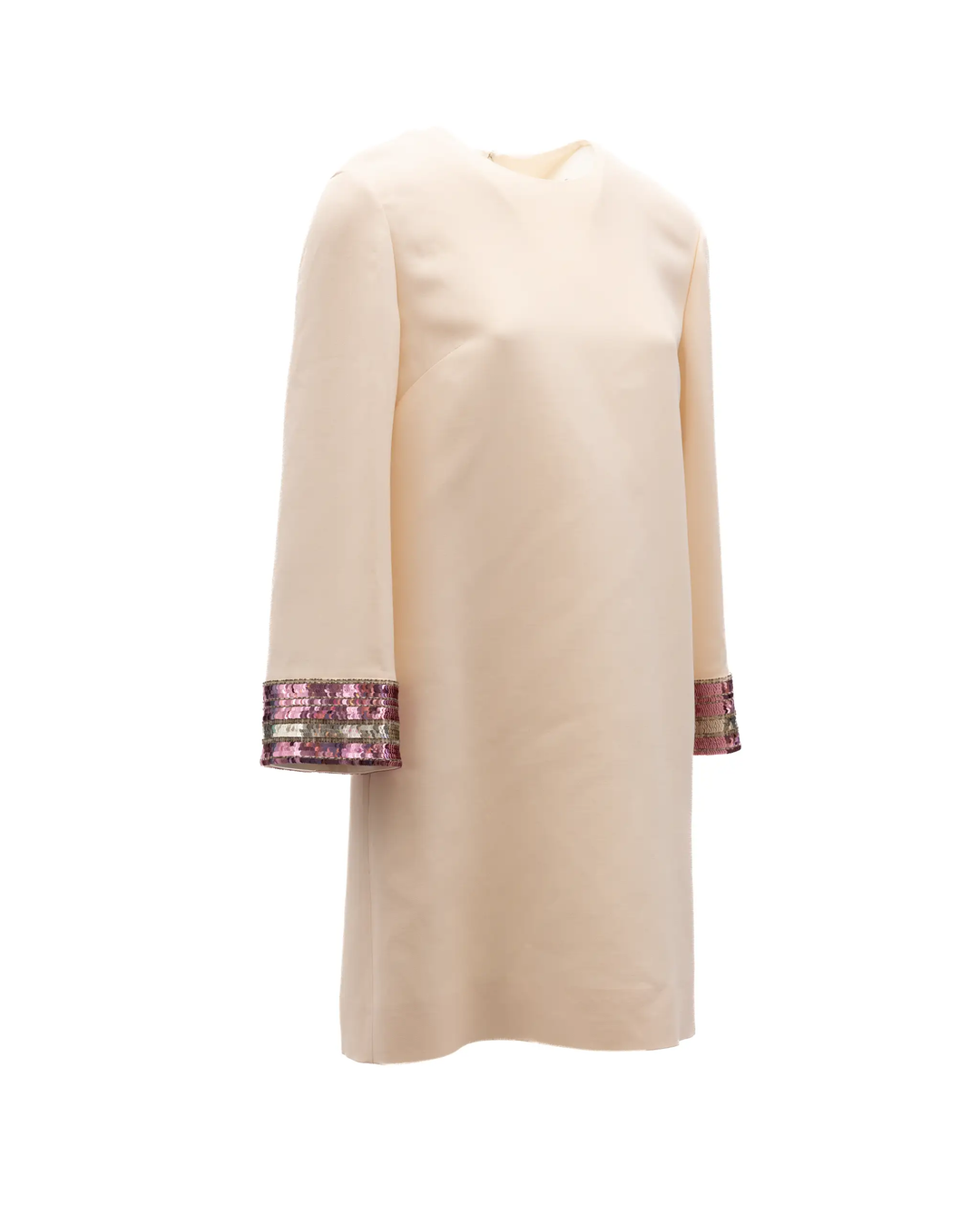 Valentino Garavani Sample Sale | Valentino Garavani Women Cream Dress With Multi-Colored Sequin Cuffs - | Designer outlet