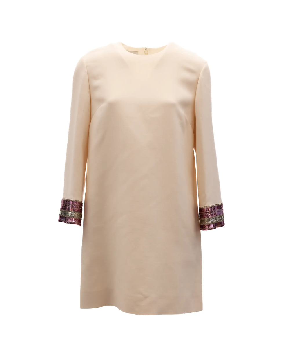 Valentino Garavani Sample Sale | Valentino Garavani Women Cream Dress With Multi-Colored Sequin Cuffs - | Designer outlet