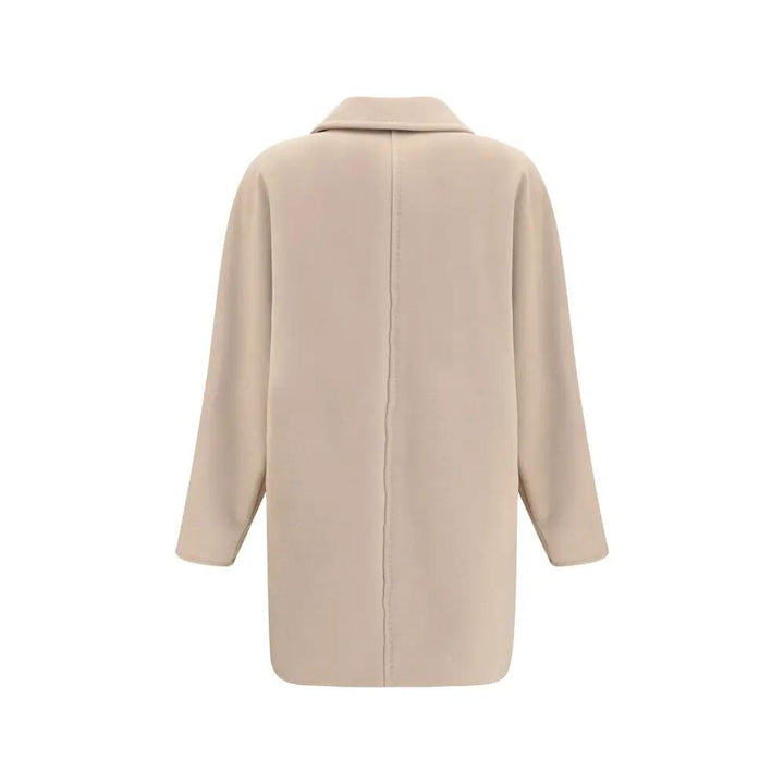 Max Mara Sample Sale | Max Mara Beige Wool Oves Aries Full-Length Jacket - | Designer outlet
