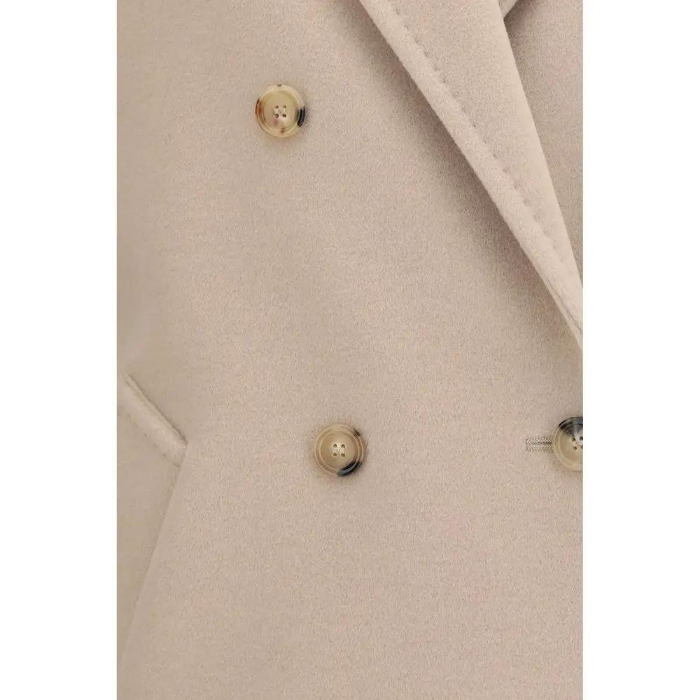 Max Mara Sample Sale | Max Mara Beige Wool Oves Aries Full-Length Jacket - | Designer outlet
