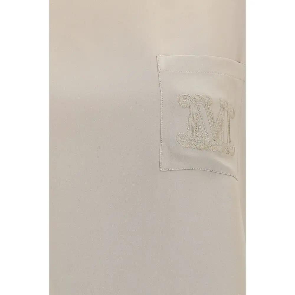 Max Mara Sample Sale | Max Mara Beige Silk T-Shirt - | Designer outlet