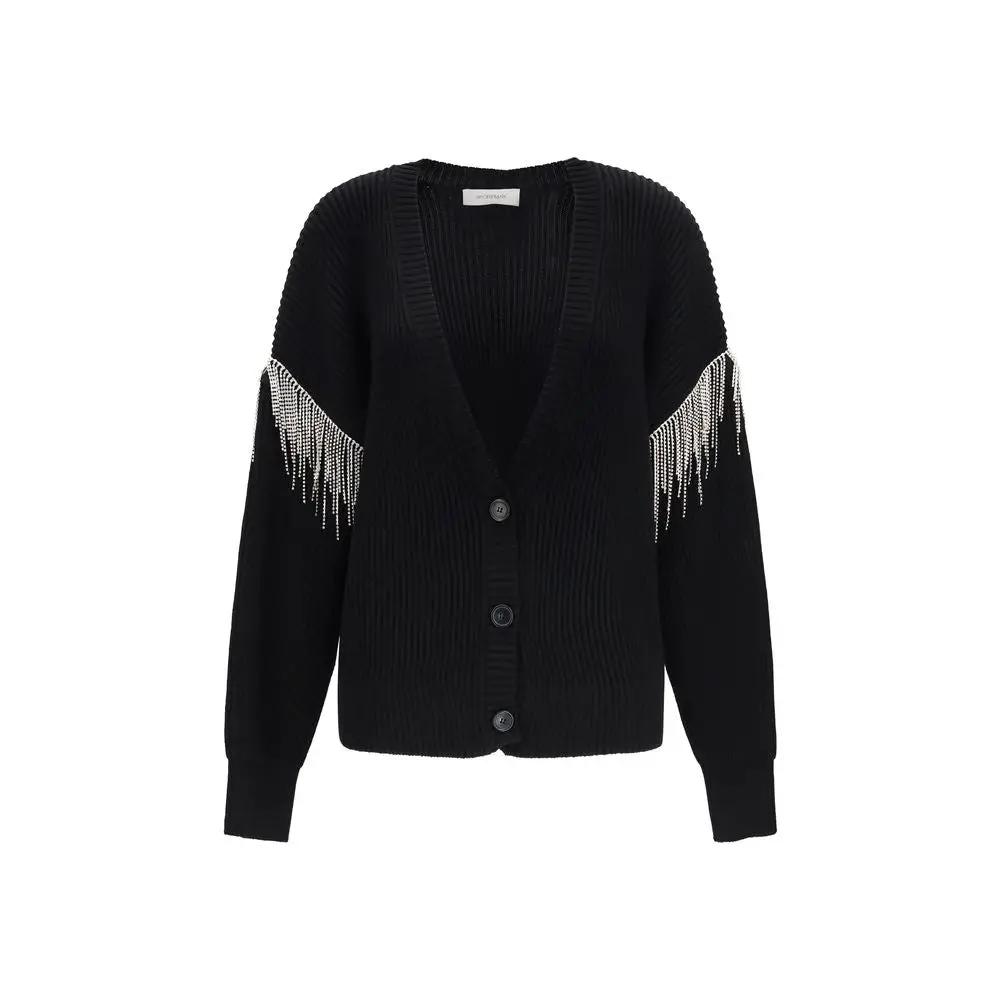 Max Mara Sample Sale | Max Mara Black Wool Oves Aries Cardigan - | Designer outlet