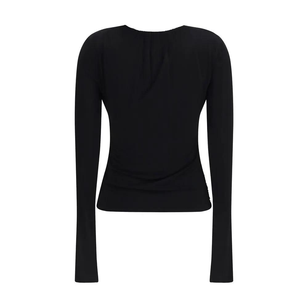 Max Mara Sample Sale | Max Mara Black Viscose Dress Shirt - | Designer outlet