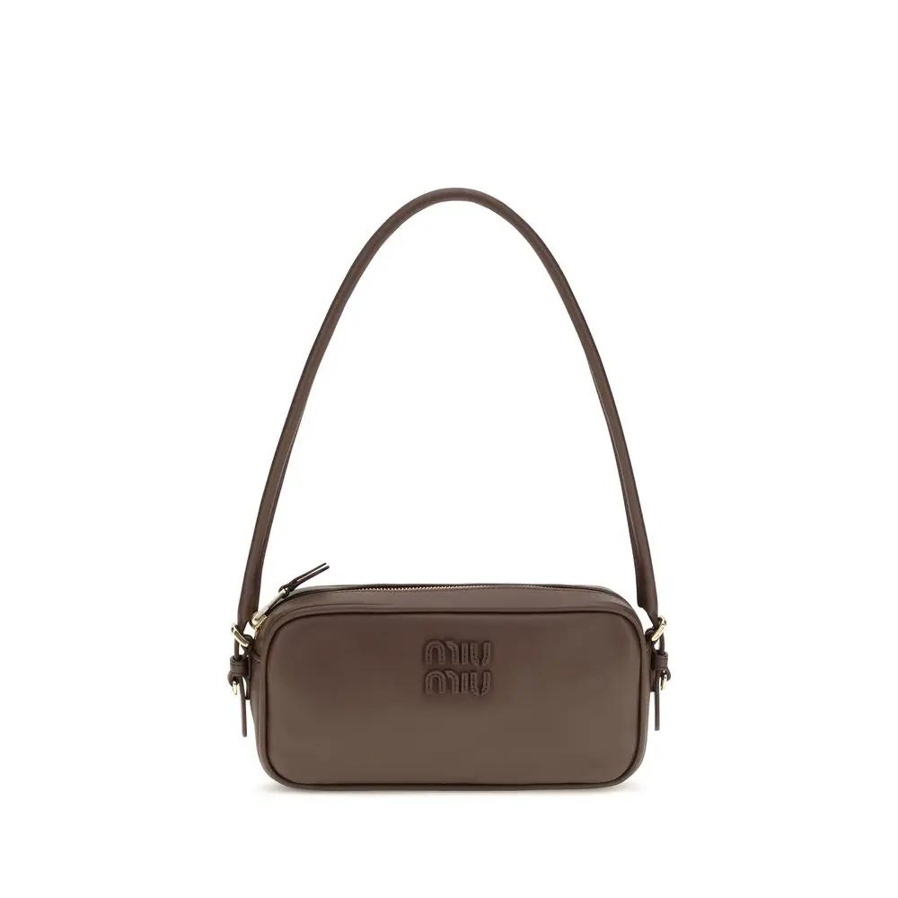 Miu Miu Sample Sale | Miu Miu Brown Calf Leather Bos Taurus Shoulder Bag - | Designer outlet