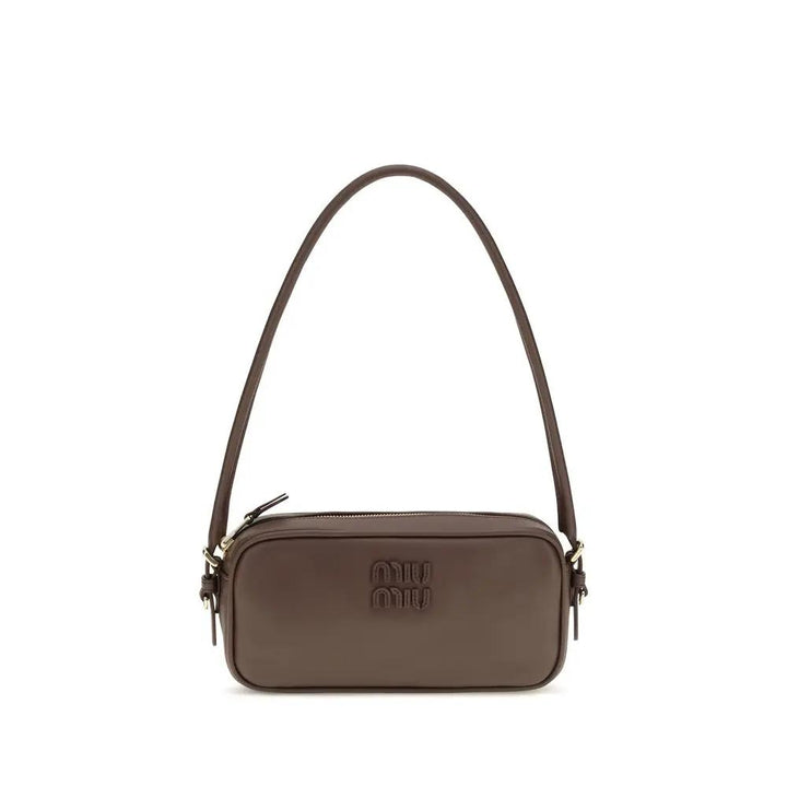 Miu Miu Sample Sale | Miu Miu Brown Calf Leather Bos Taurus Shoulder Bag - | Designer outlet